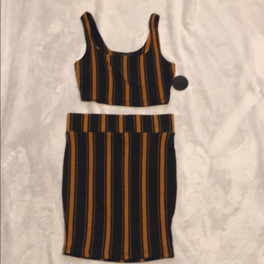 Sold Blue/orange skirt set